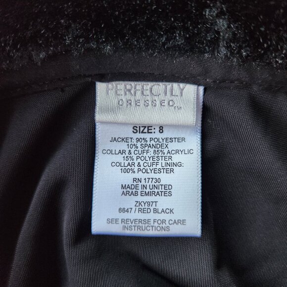 Perfectly Dressed Girls 8 Velvet Bolero Faux Fur Trim - Picture 8 of 9